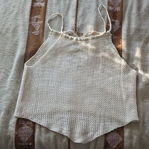 Elegant Cream Knit Women's Top